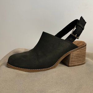 Toms black Leila slingback mule